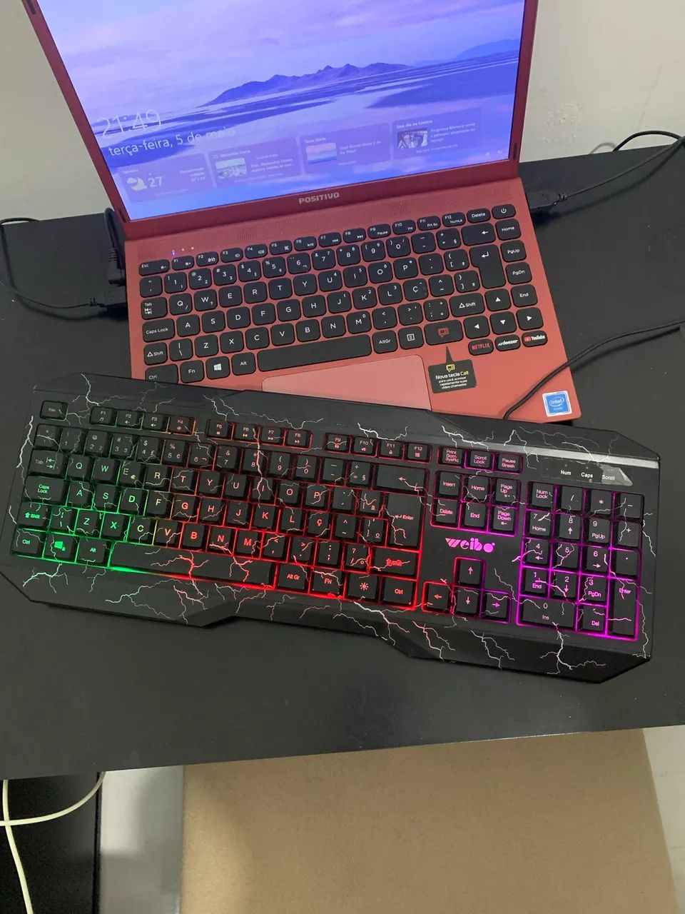 Teclado Weibo gamer 