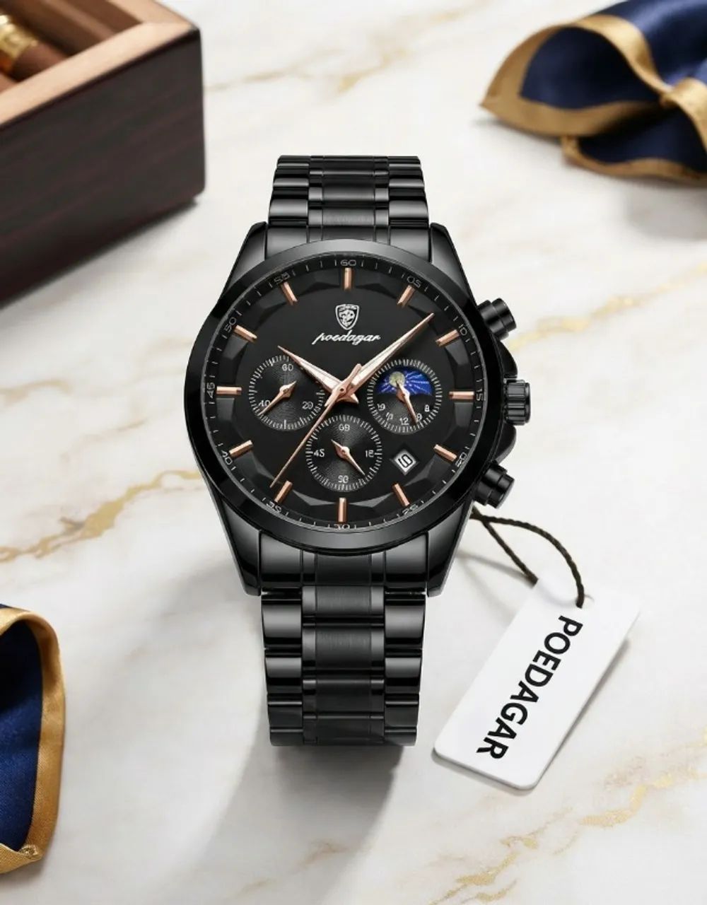 Relógio Masculino Premium Nautilus em Aço Inoxidável