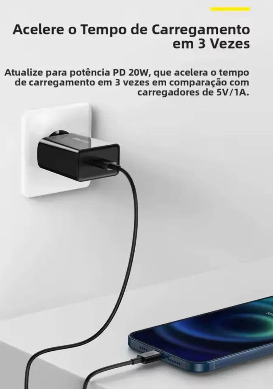 Carregador Baseus 20W pra IPhone Lacrado  - Foto 5