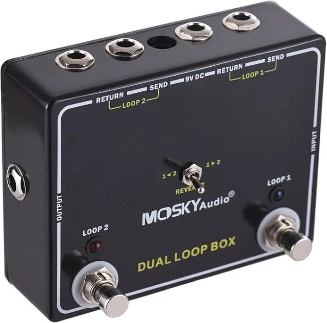Pedal Mosky Audio Dual Loop Box - chaveador do tipo True Bypass 