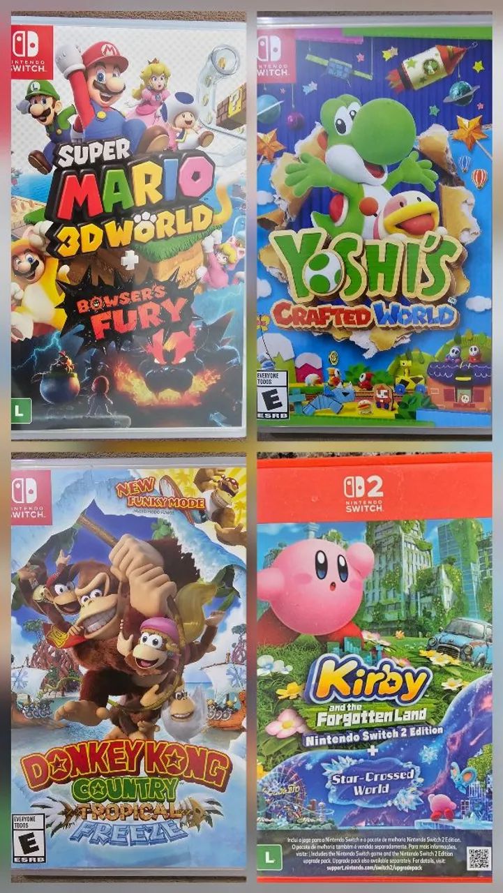 Jogos Originais Nintendo Switch - Mídia Física - Jogos de Vídeo