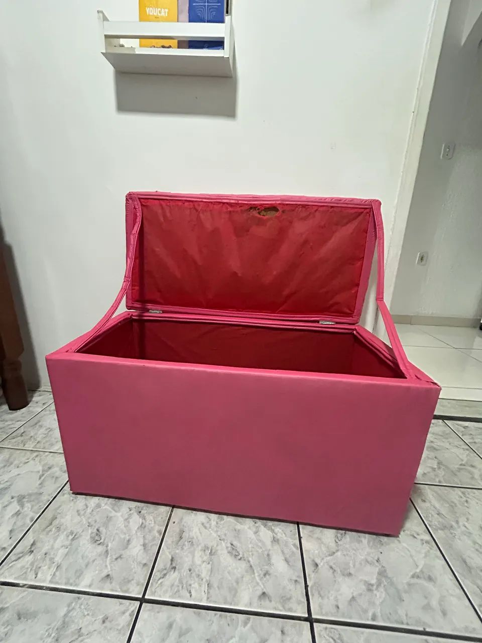 Puff Baú Rosa 2 Lugares - R$ 50 - Foto 3