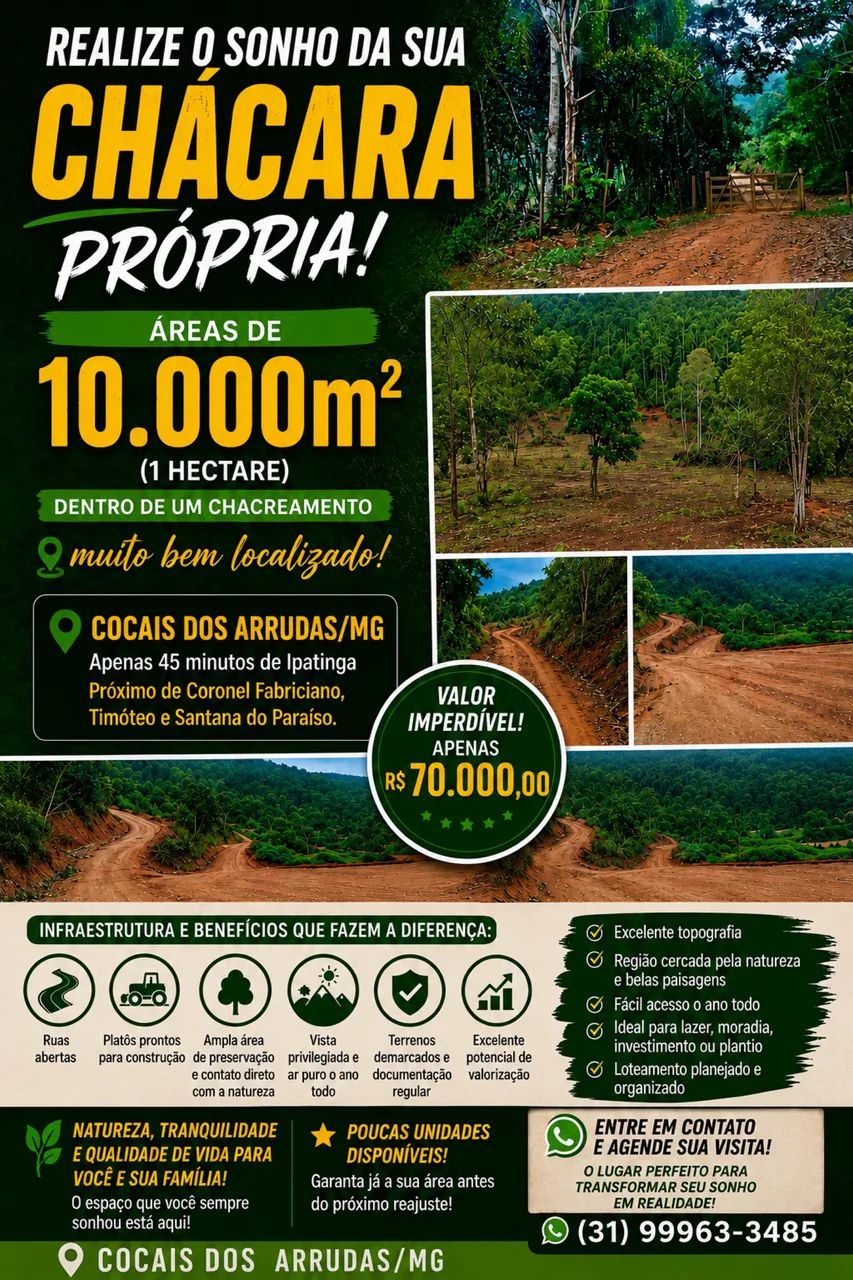 Chácaras de 10.000 m2 (OPORTUNIDADE)!!