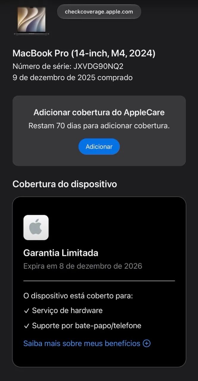 Macbook pro m4 14 polegadas 16gb / 512gb saude da bateria 100% LOJA FÍSICA ( 16 / 512 ) - Foto 2