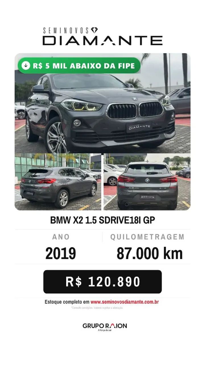 BMW X2 X2 SDRIVE 18i 1.5 ActiveFlex 136cv Aut. 2019