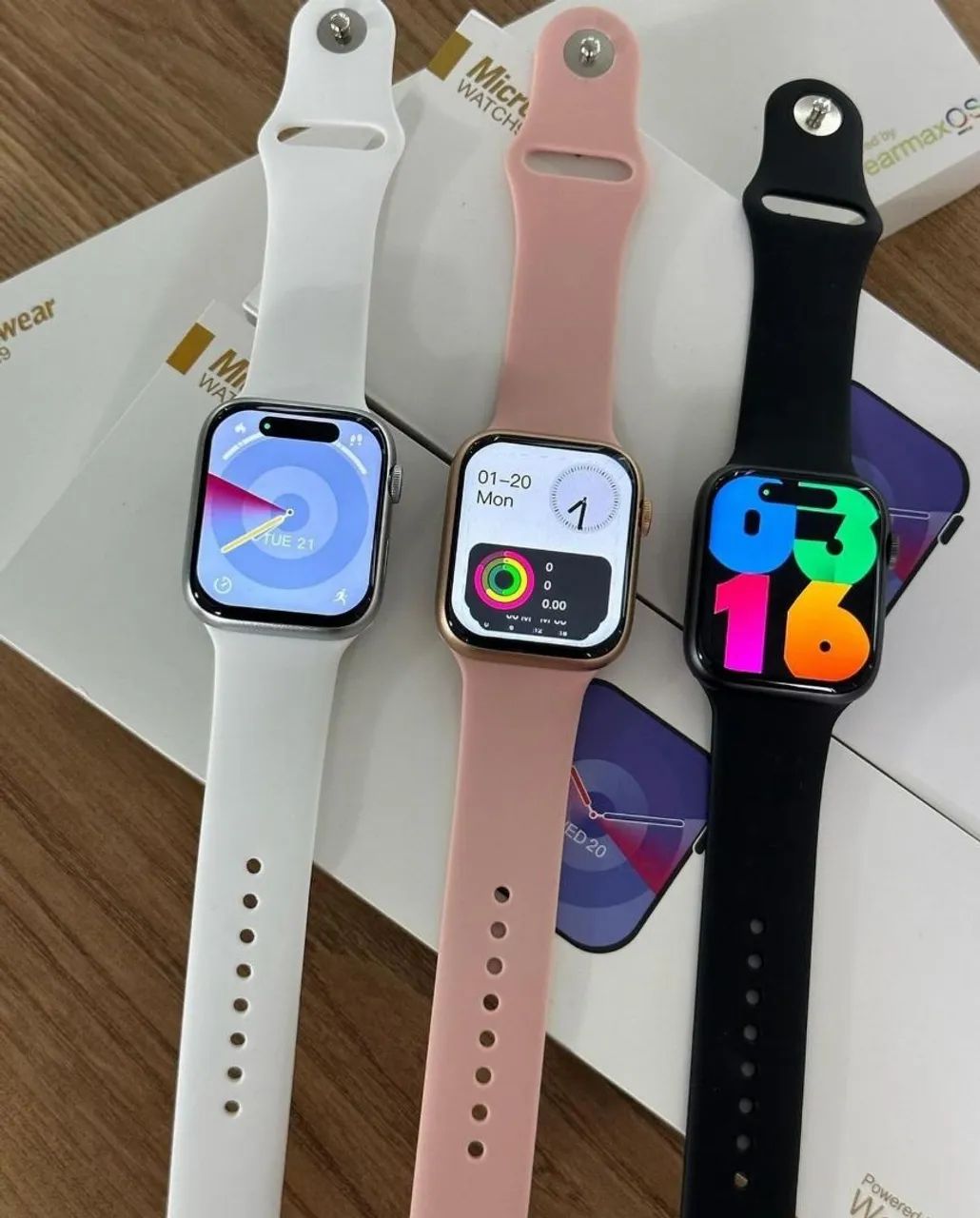 Smartwatch W99 PRO tela infinita 1,97 +pulseiras extra e película