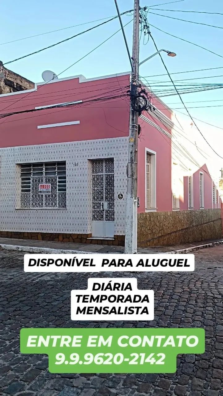 Casa para Aluguel Mensal - MOBILIADA - 3/4 - Centro histórico de Penedo/AL