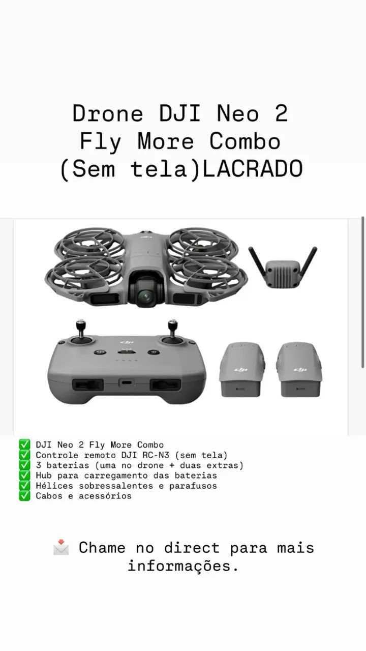 Drone DJI Neo 2 Fly More Combo - Lacrado