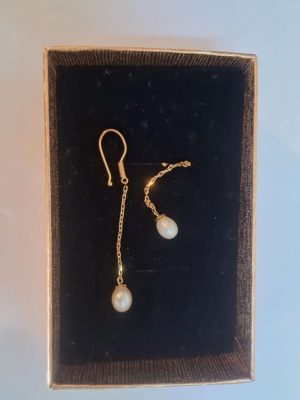 Brinco 18k com perola natural legitima - Foto 2