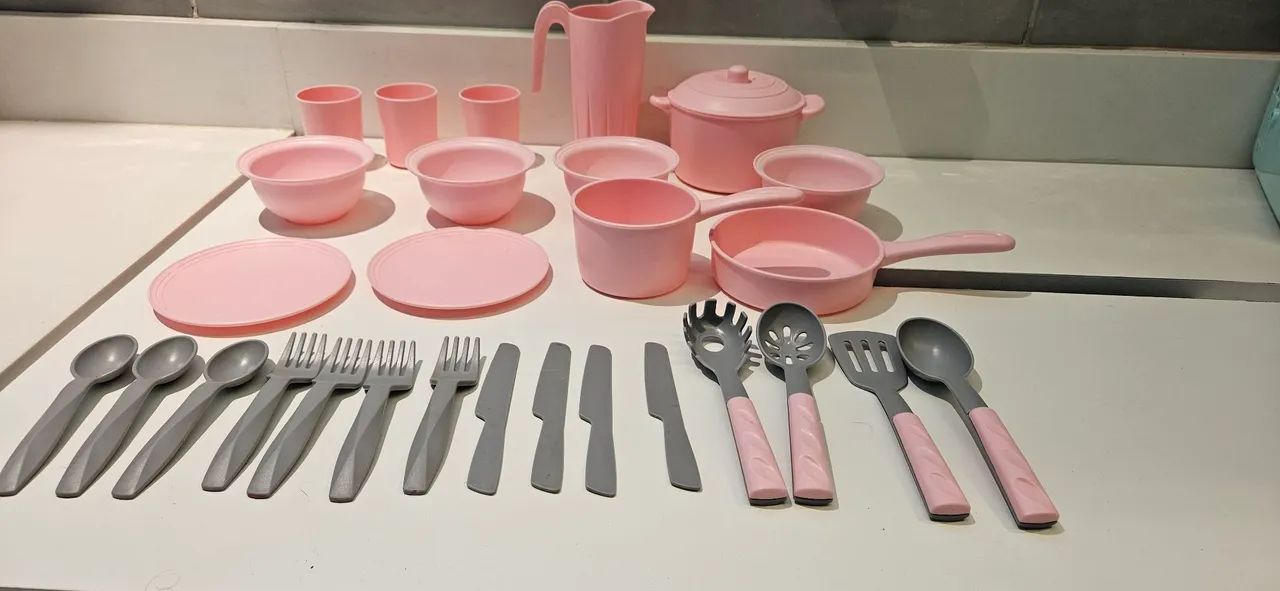 Kit de cozinha rosa brinquedos
