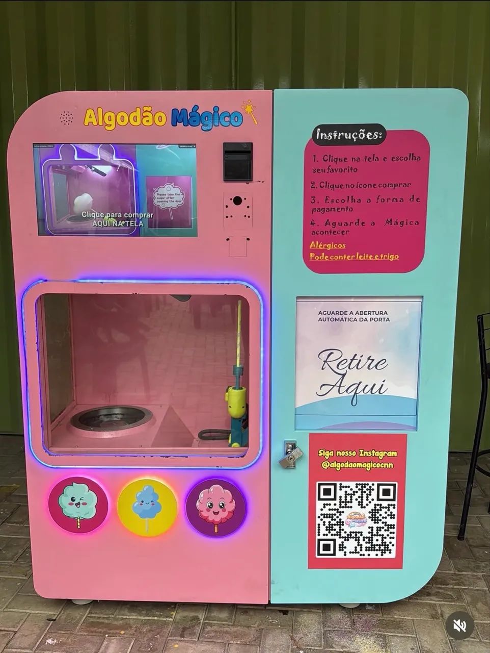 Vending machine máquina de algodão doce automática 