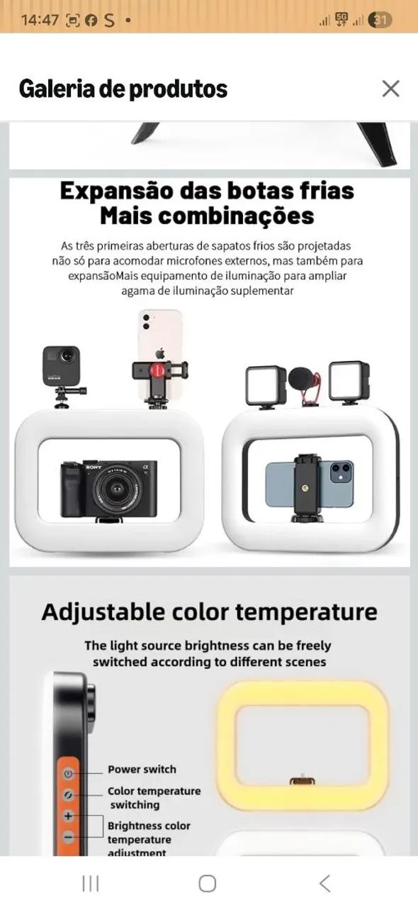 LED Ring fill light - Foto 5