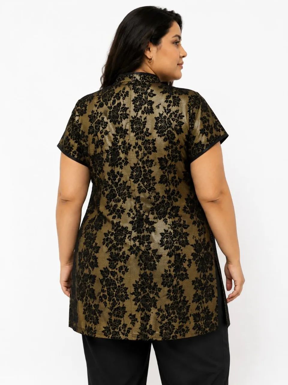 Camisa feminina estilo oriental G - Foto 2