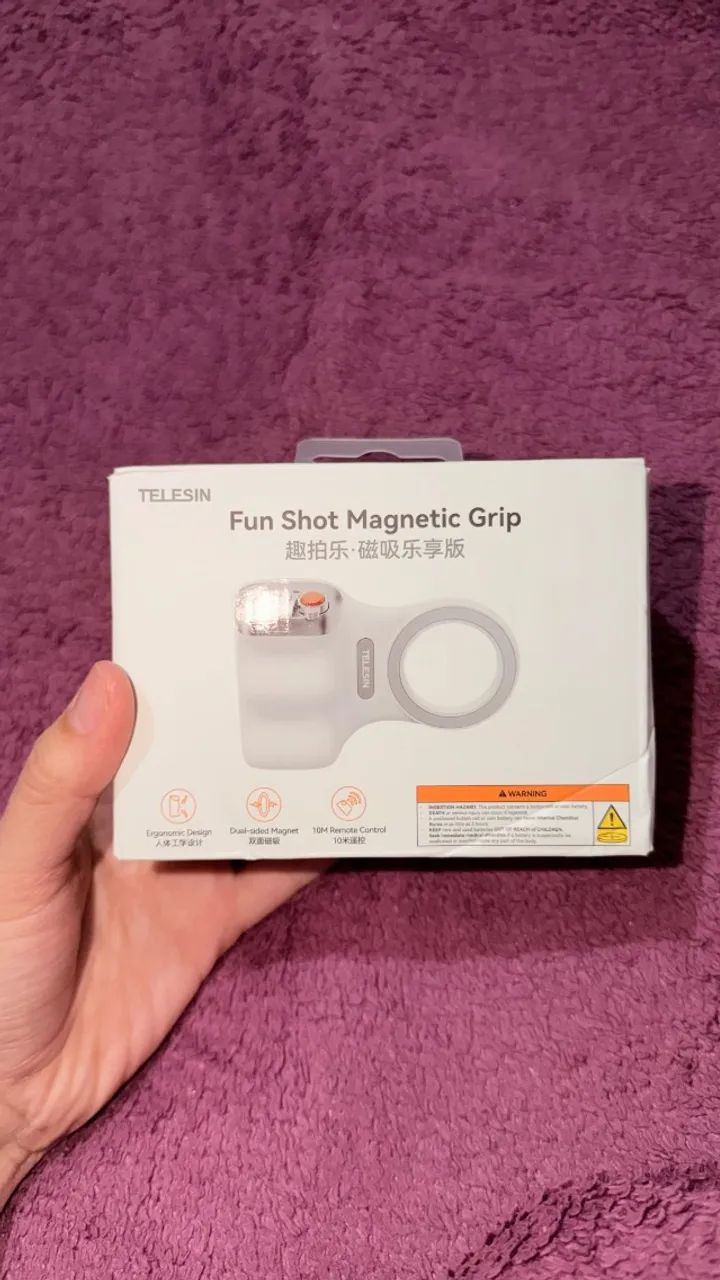 TELESIN Fun Shot Magnetic Grip - Grip Magnético para Celular