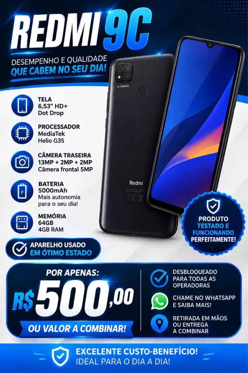 Celular redmi 9c 