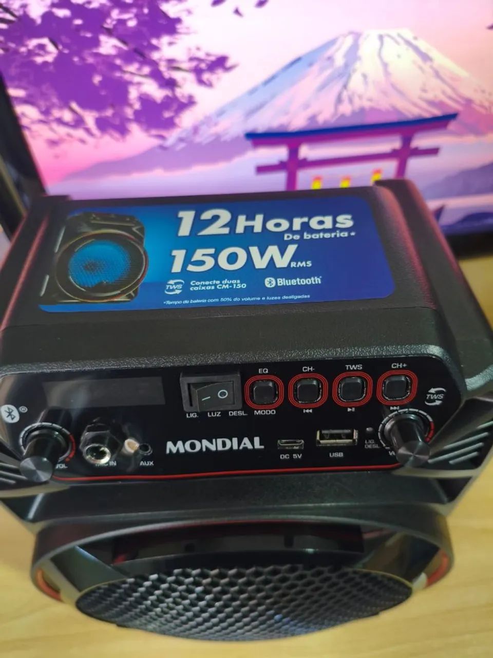 Caixa de som Mondial Completa - Bluetooth, USB, Microfone - Foto 4