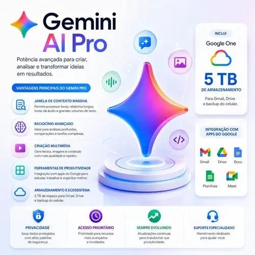 Google Gemini AI Pro 5TB 18 Meses