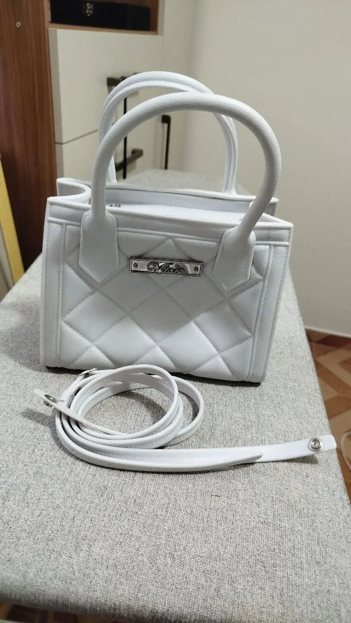 Bolsa branca virace nova com alça removível e ajustável  - Foto 5