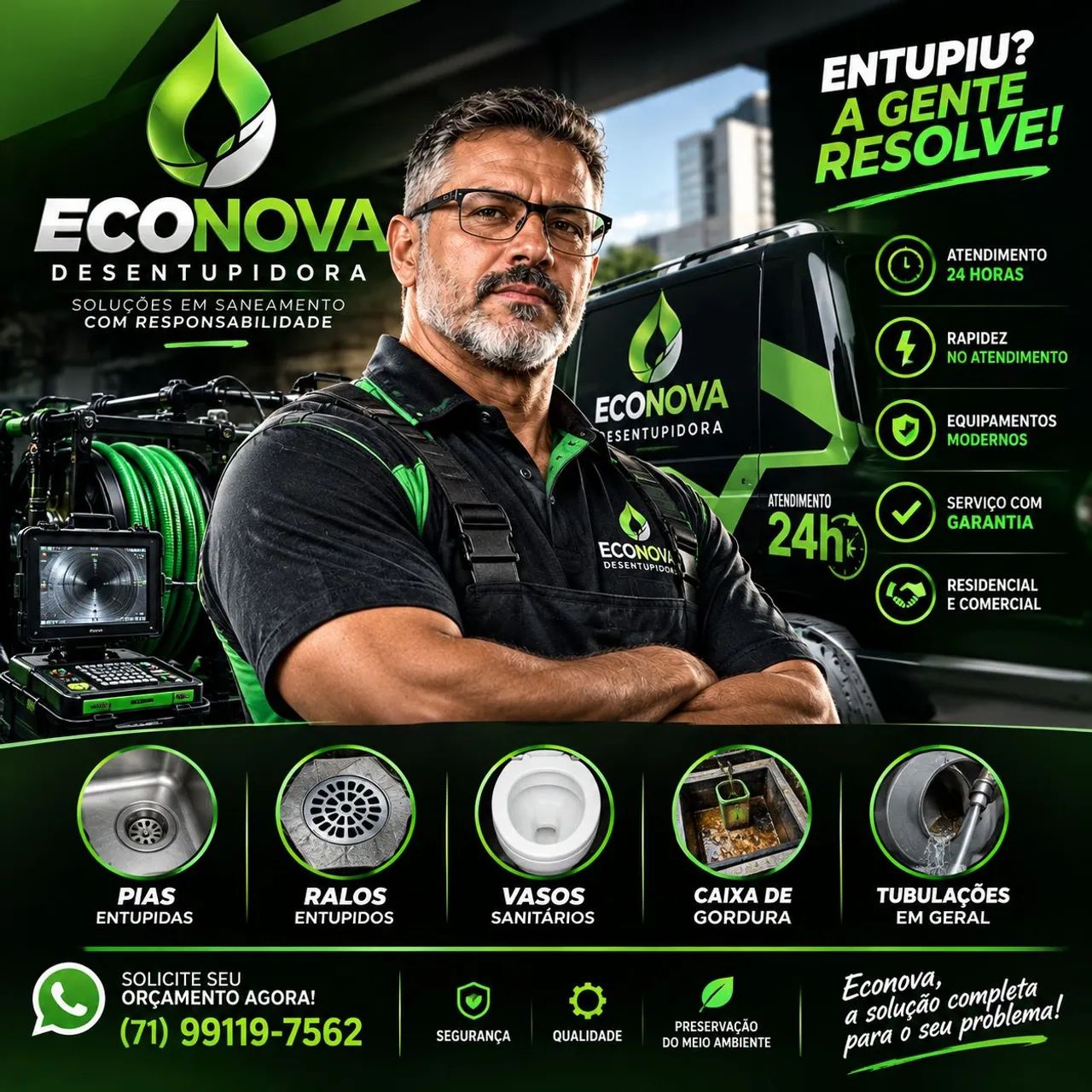 Desentupimento de esgoto