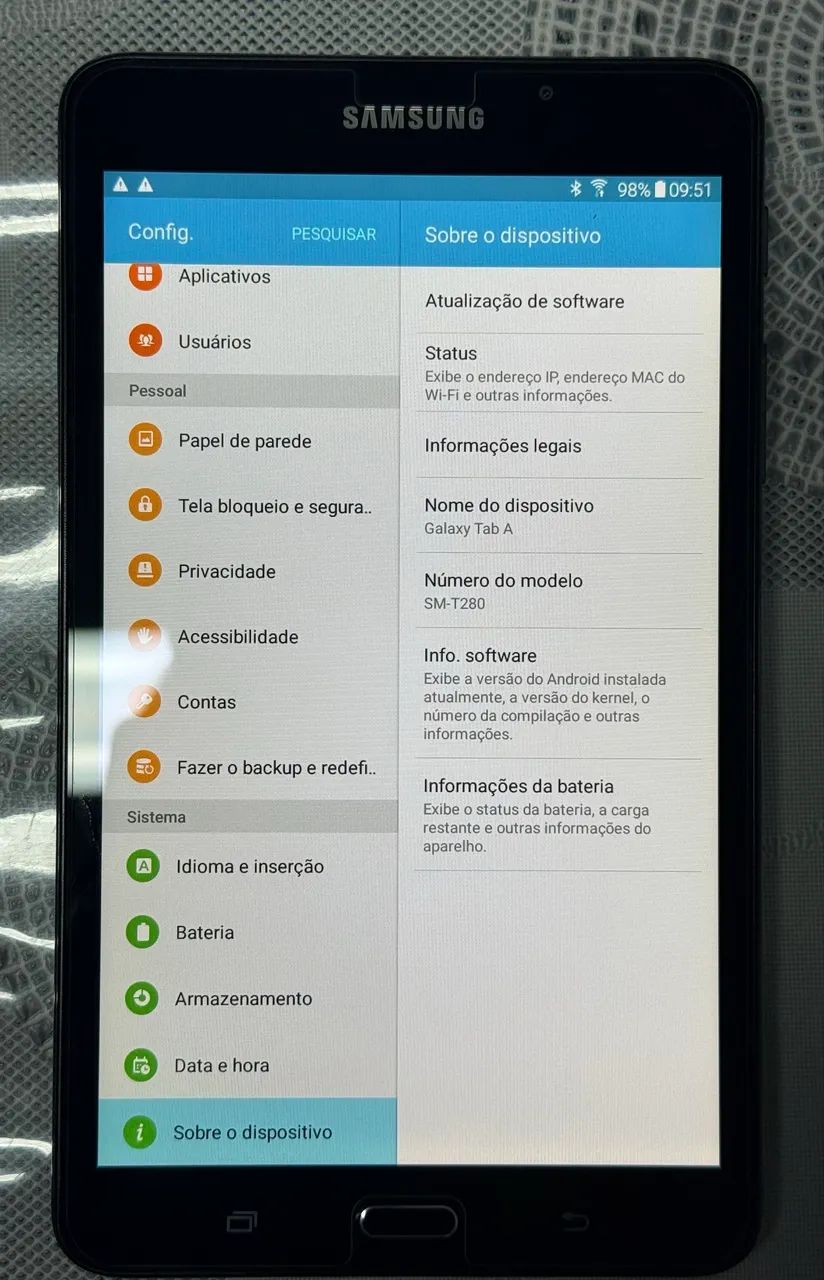 Tablet Samsung Galaxy Tab A + Case Original + Cartão 16GB - Foto 2