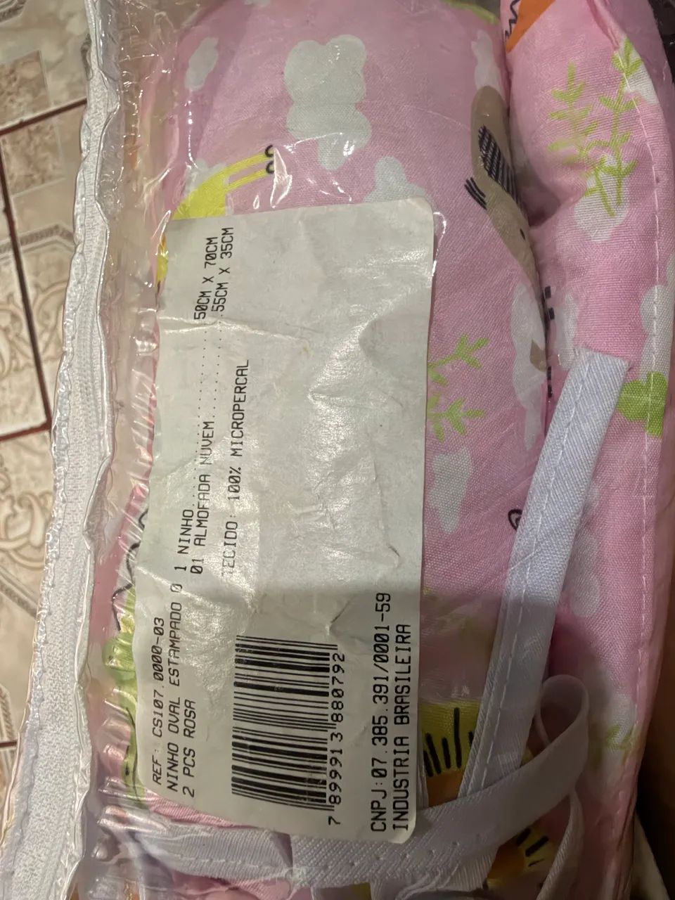 Kit ninho e almofada rosa - Foto 4