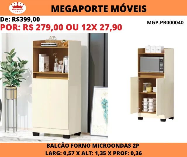 BALCÃO DE FORNO E MICROONDAS  - Foto 2