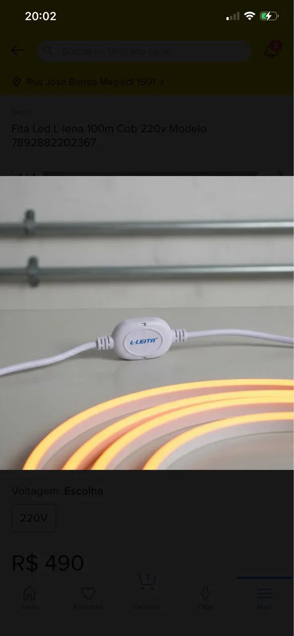 Fita Led L-Lena 100m COB 220V (4 conector/fonte 110V) - Foto 4