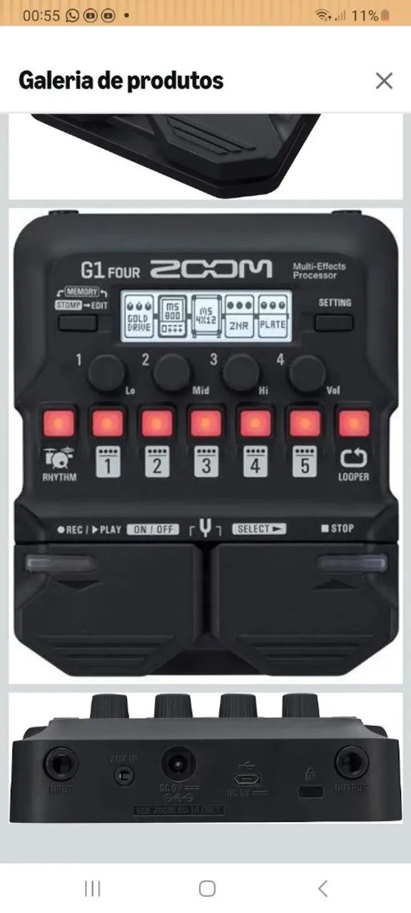 Pedaleira zoom g1four 