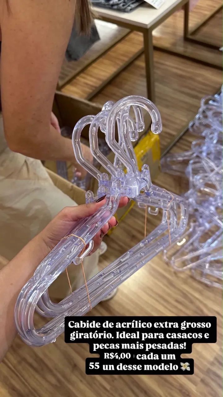 Cabides de Acrílico, vários modelos 