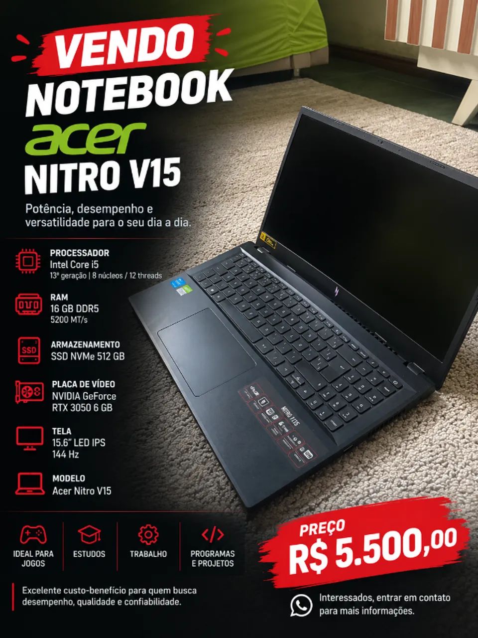 NOTEBOOK ACER NITRO V15