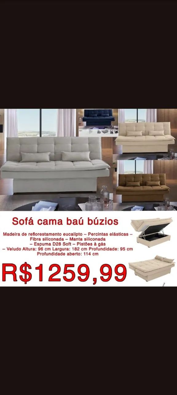 Sofá Cama Baú Búzios 