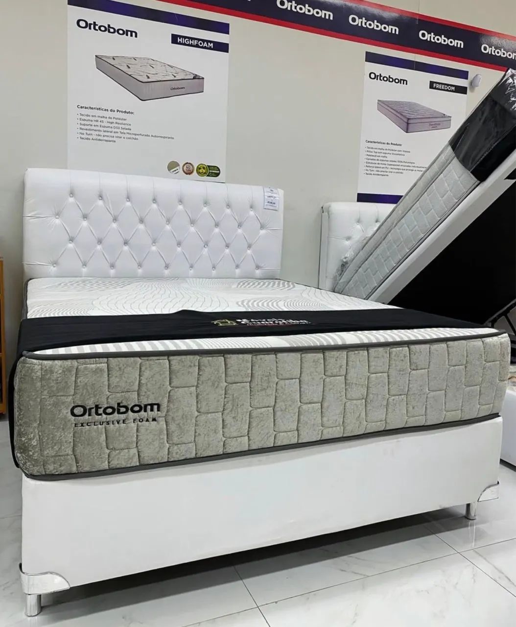 Cama super king com molas ensacadas disponível a pronta entrega 