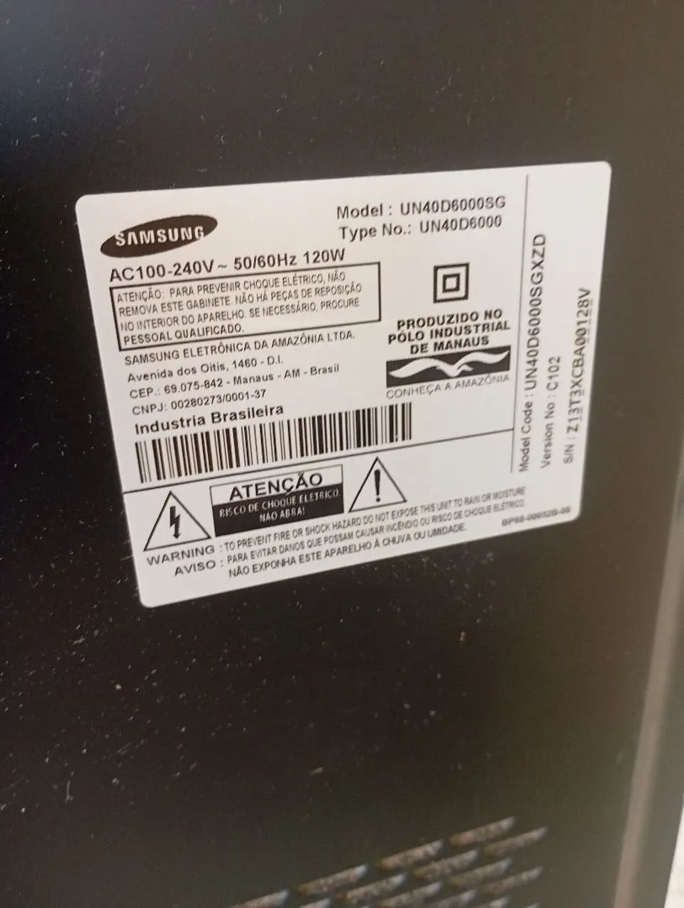 TV Samsung 40 polegadas para retirada de peças - Foto 3