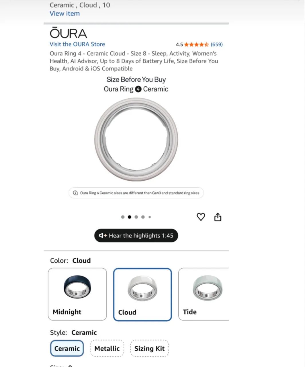 Oura ring 4 cerâmica - Foto 3