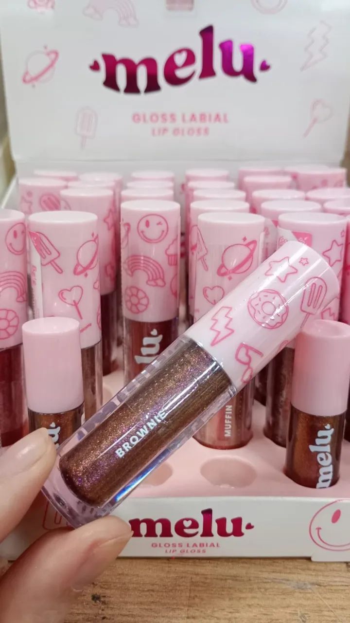 Gloss melu ruby rose brownie, muffin, Bolo de nozes kit com 3 unidades - Foto 4