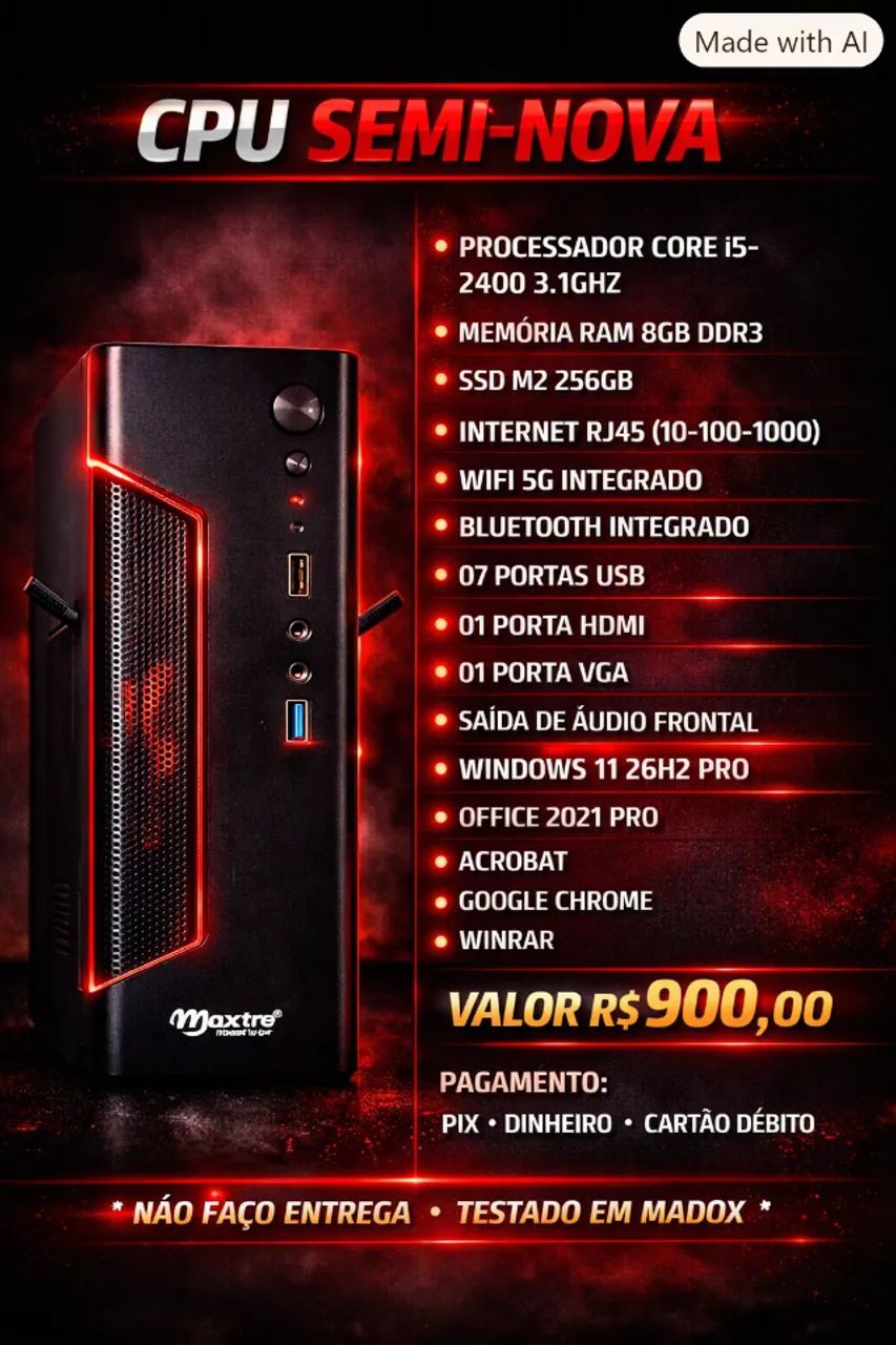 CPU CORE i5 SEMI-NOVA