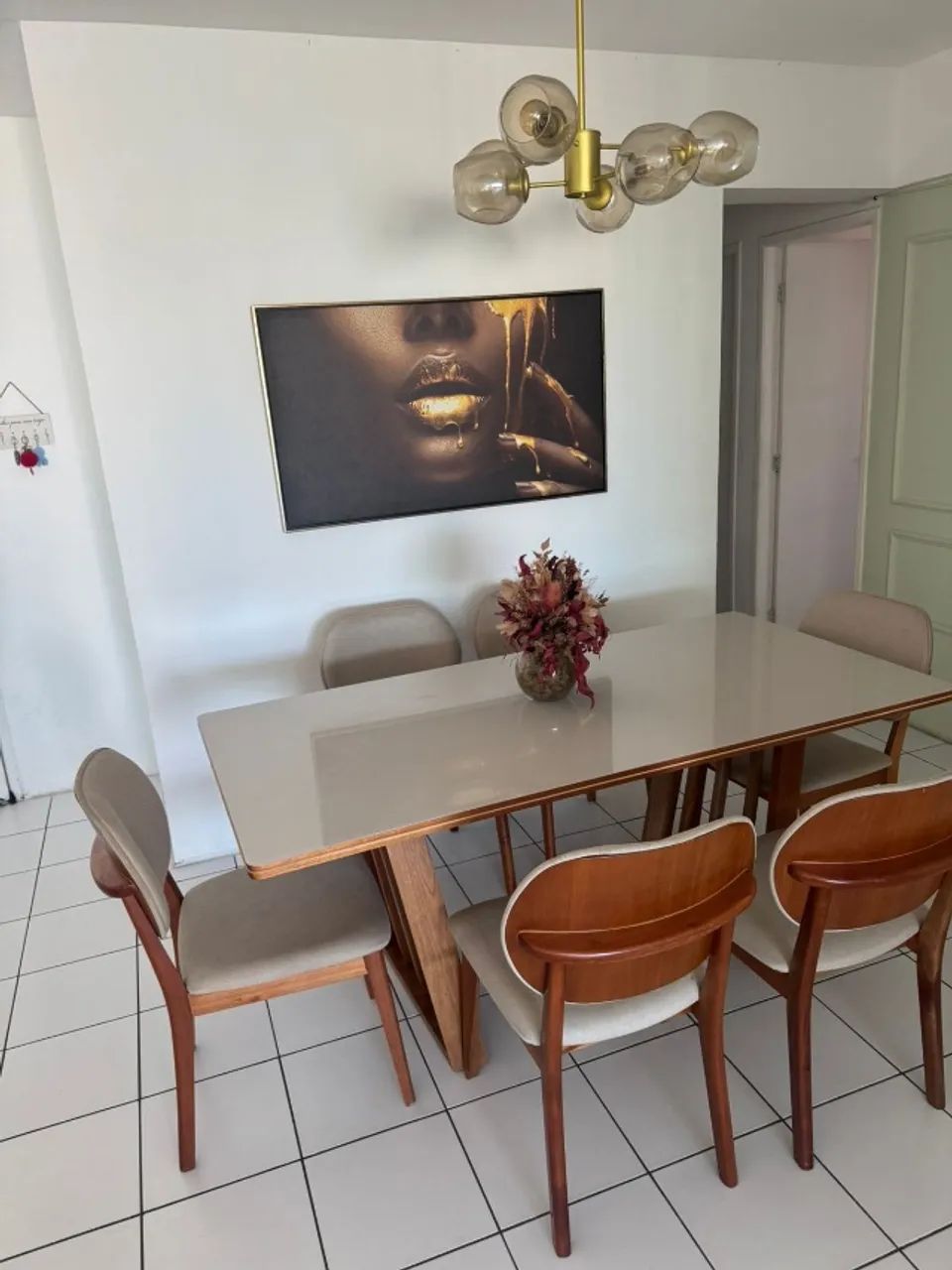Mesa de 6 lugares luxo