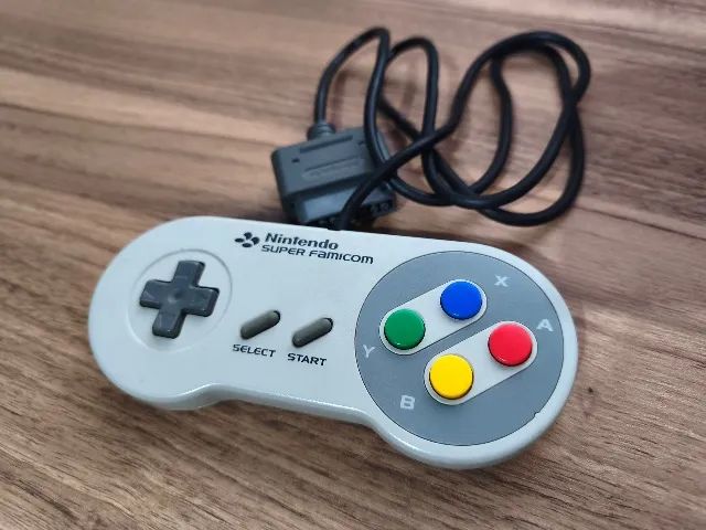 Controle original Super Famicom funcionando perfeitamente