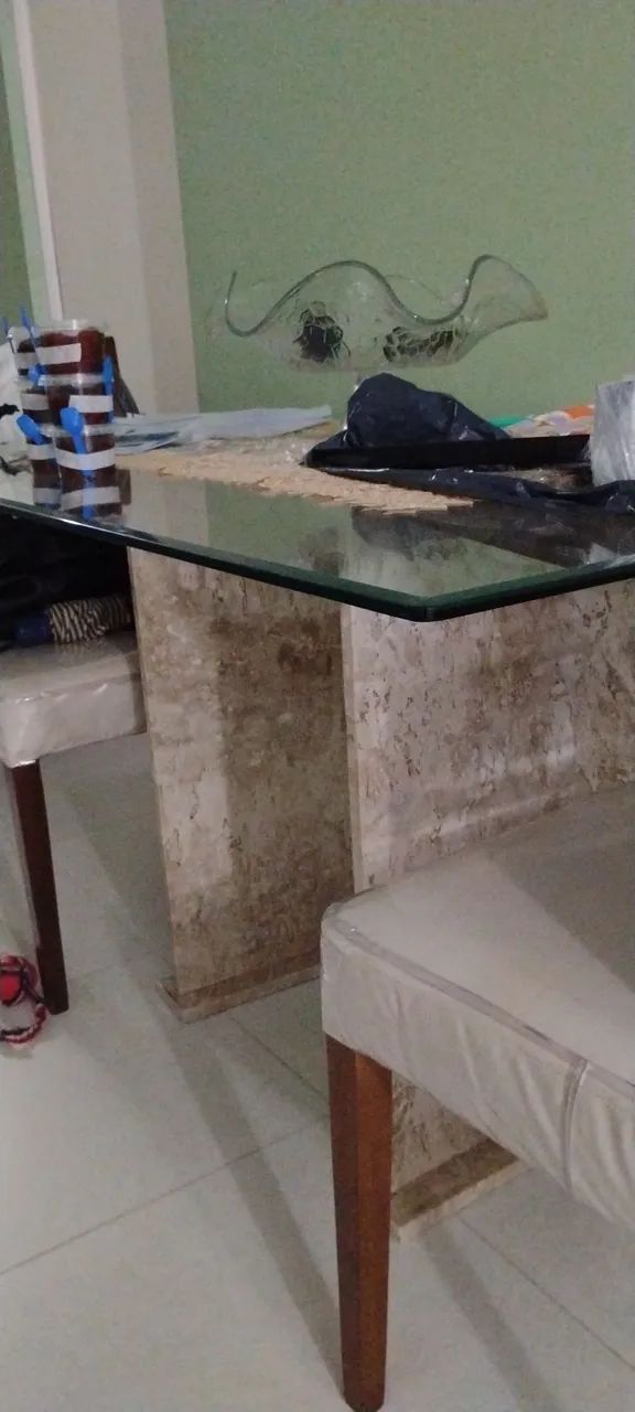 VENDO MESA DE VIDRO - Foto 2