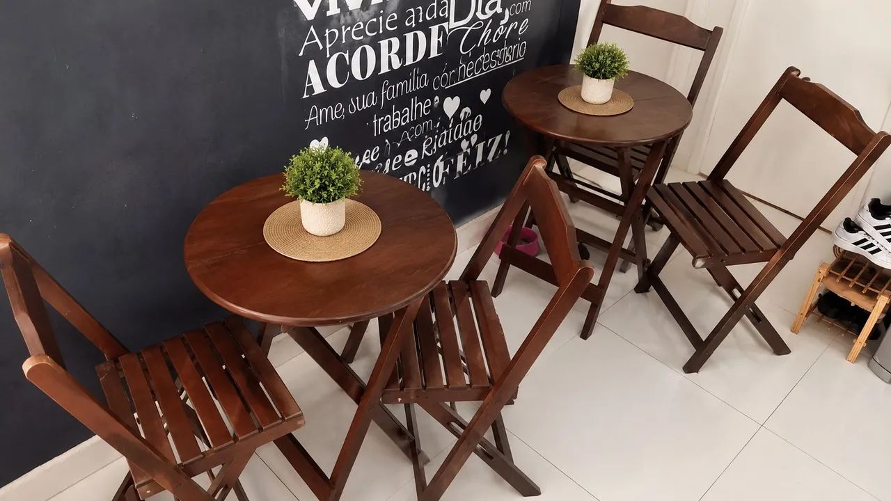 Vendo kit de mesa Bistrô de madeira!  - Foto 2