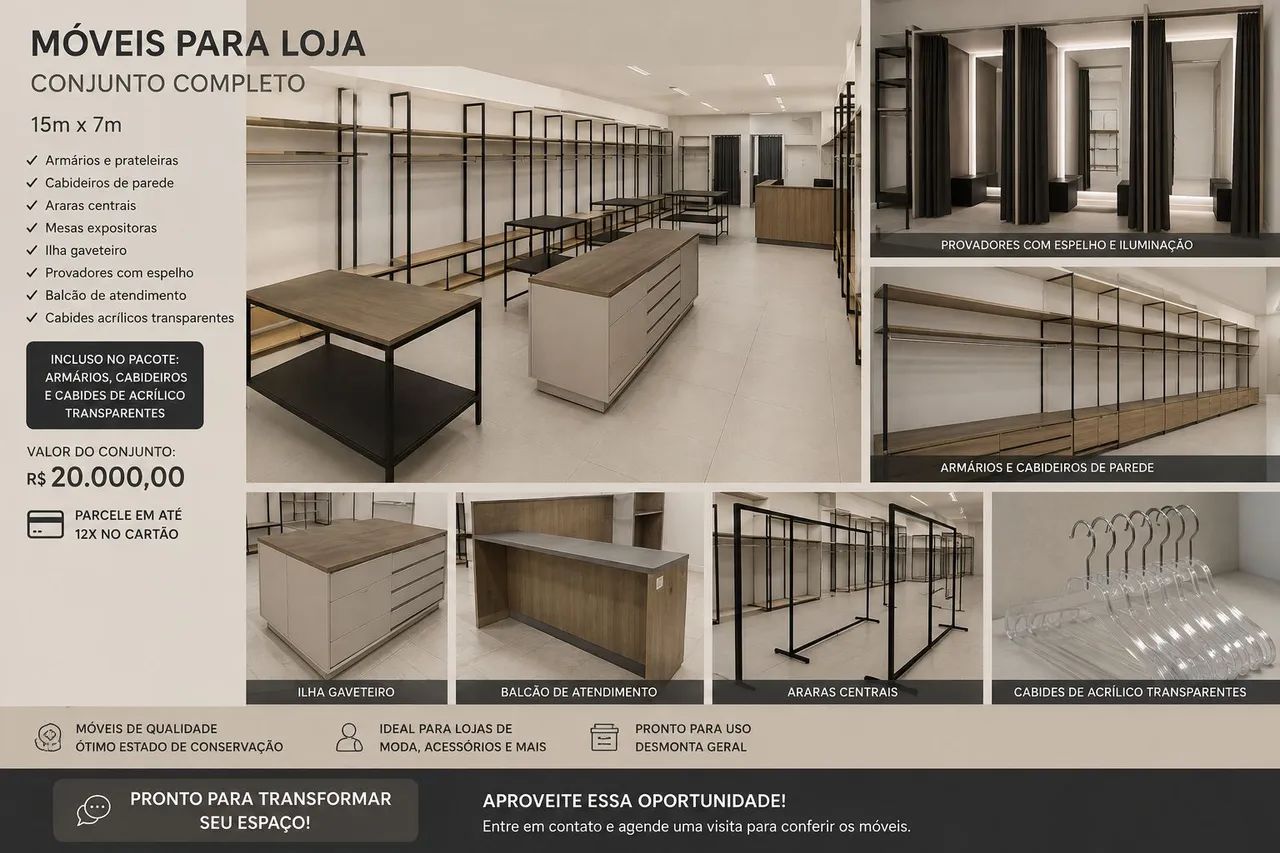 MÓVEIS PARA LOJA DE VESTUÁRIO COMPLETA - Foto 3