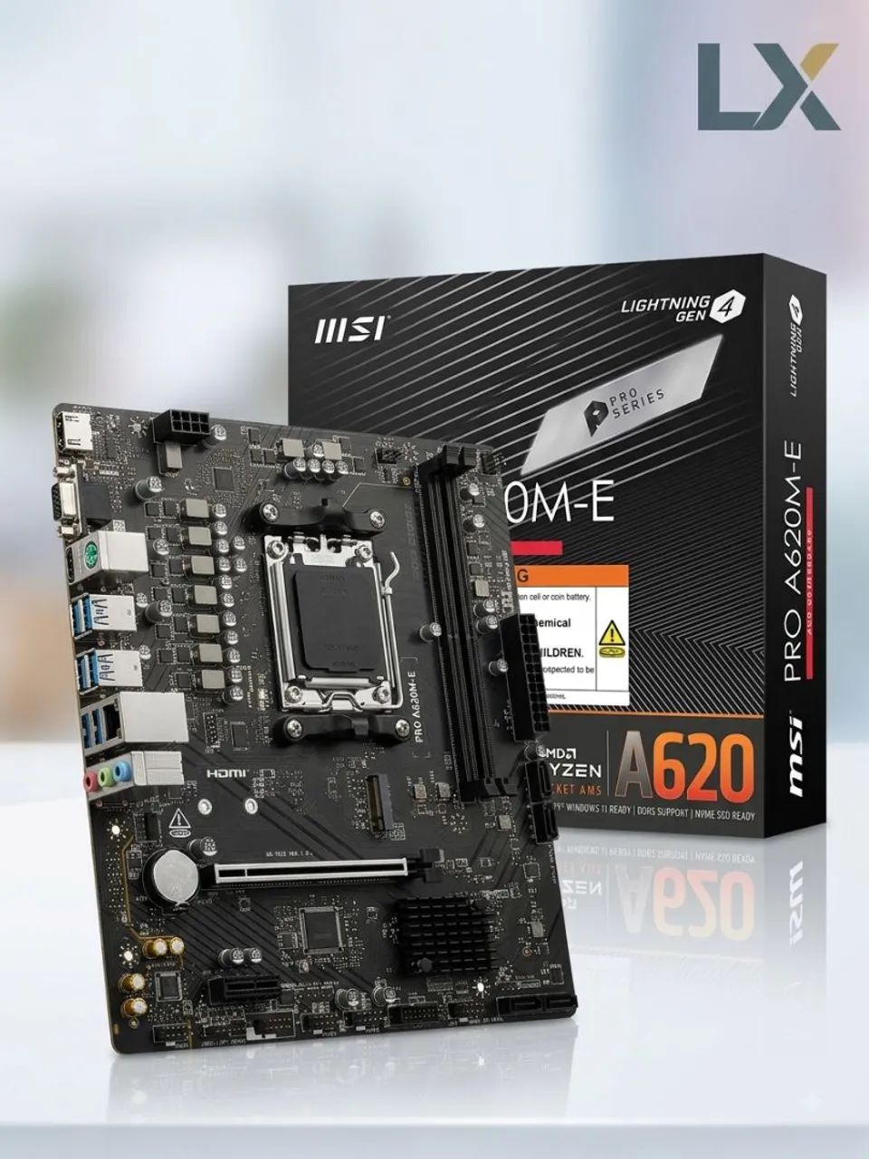 Placa-Mãe MSI PRO A620M-E AM5 (DDR5) - NOVA / LACRADA NA CAIXA