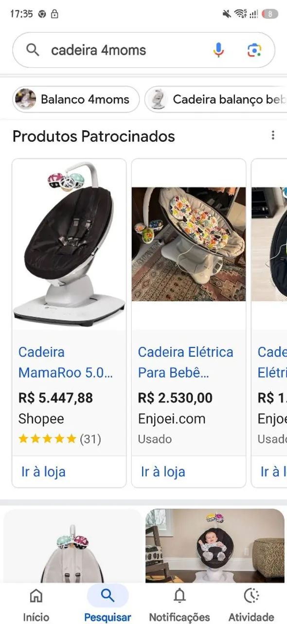 Cadeira de balanço automático 4moms mamário novo - Foto 4