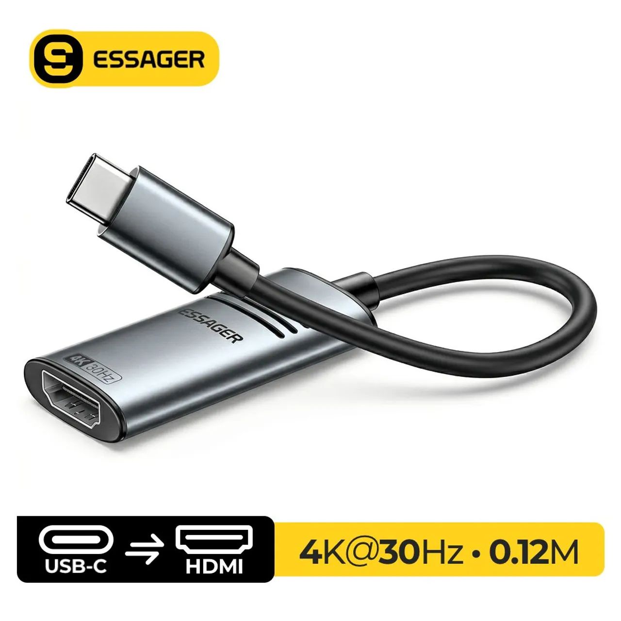 Essager adaptador hdmi 4K 30Hz 1m
