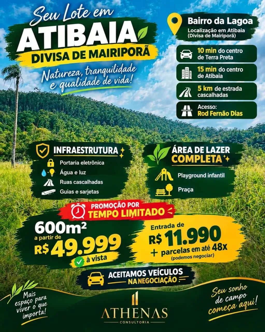 DESCUBRA SEU ESPAÇO EM ATIBAIA