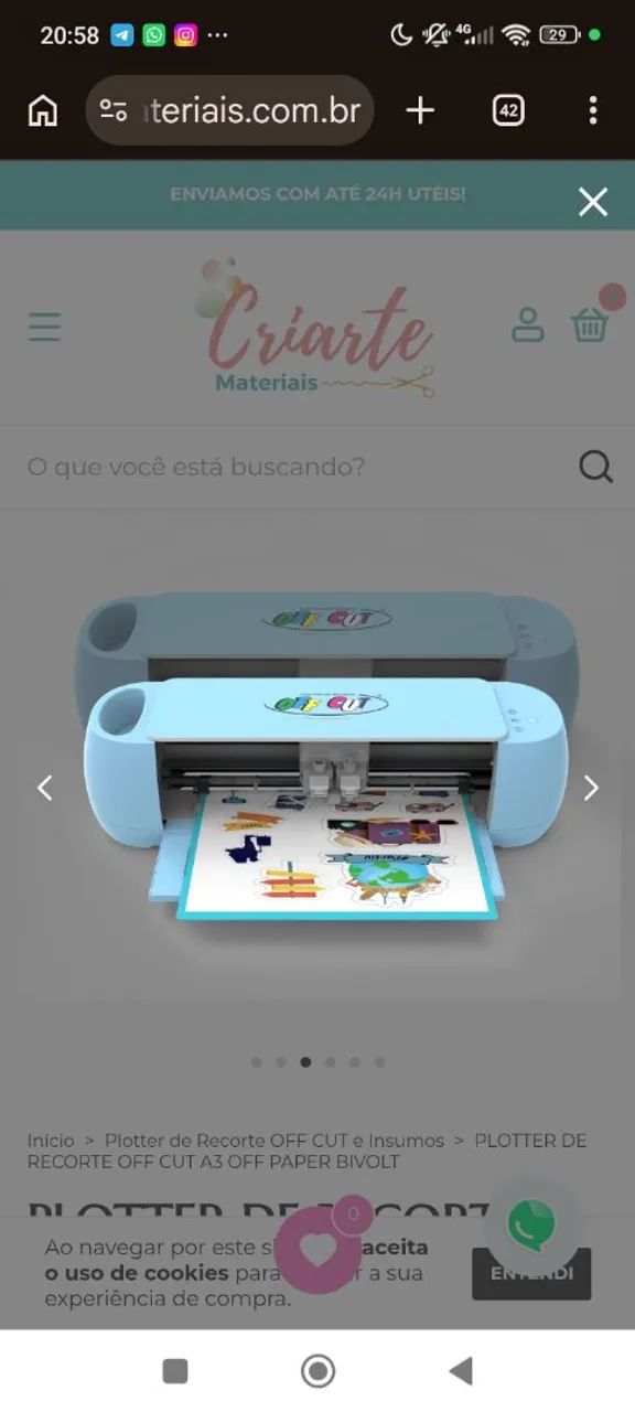 Máquina plotter recorte