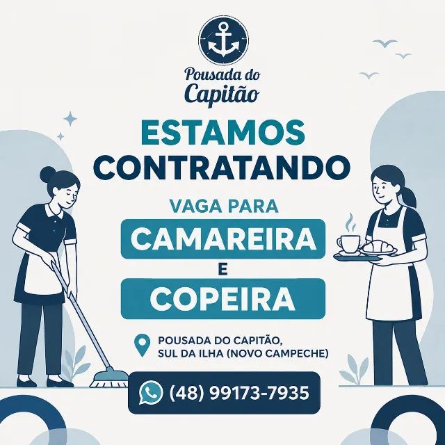 Vaga: Copeira e Camareira - Pousada do Capitão