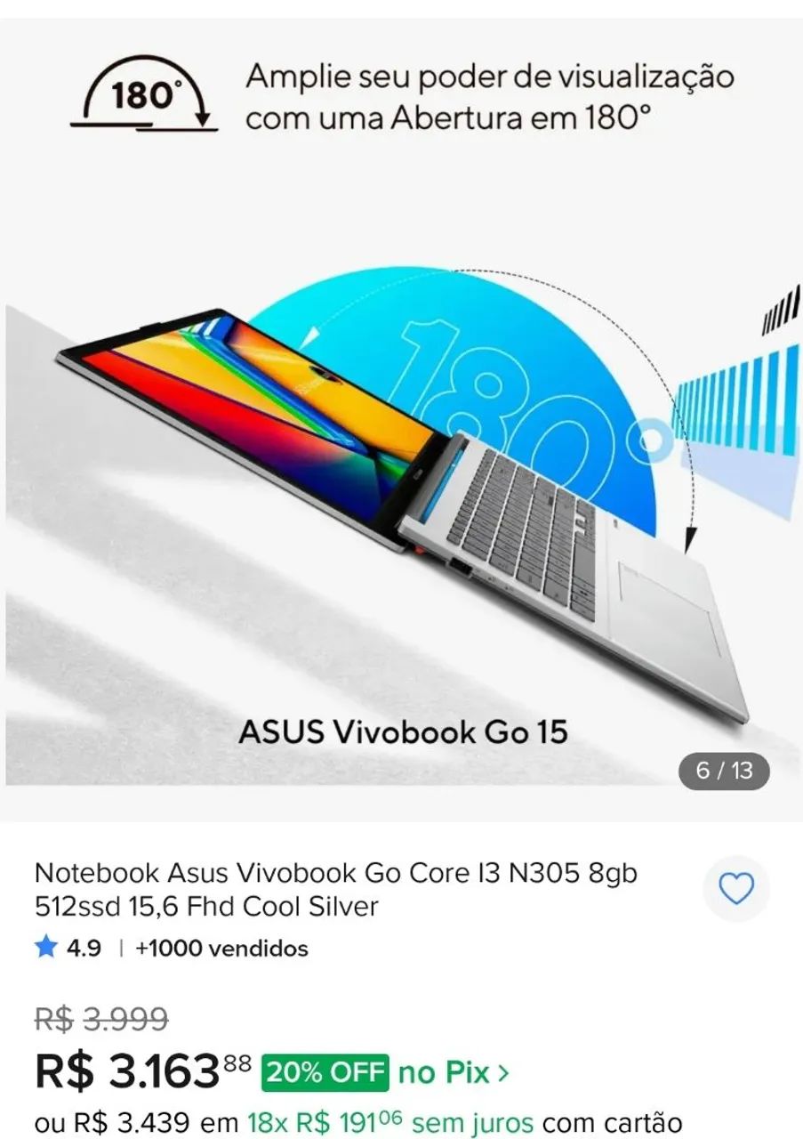 Notebook i3 12°geração 8gb ssd nvme 512 gb  - Foto 5