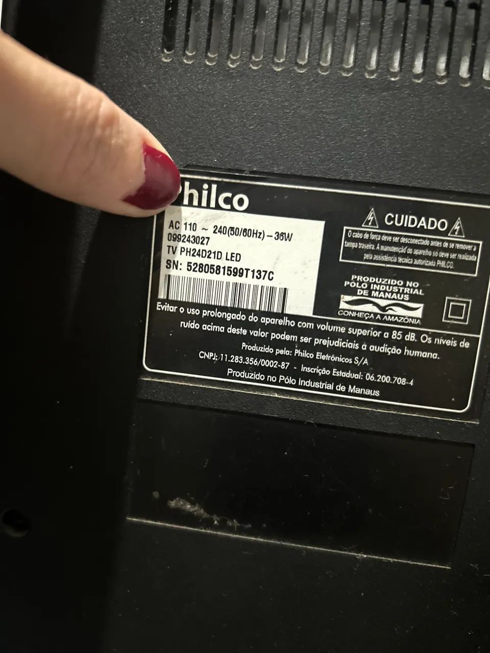 ? TV PHILCO 28 POLEGADAS  Modelo: PH24D21D LED  ? TV convencional, não é Smart ? - Foto 3