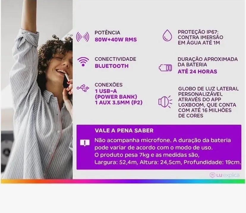 Caixa de som LG XBOOM - Foto 4